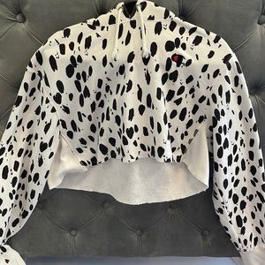 Champion Dalmatian cropped hoodie!!